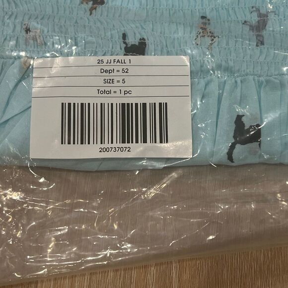 Janie and Jack, The Dog Icon Collared Dress in Breezy Blue Dog Friends, Girl’s 5 - Picture 5 of 8